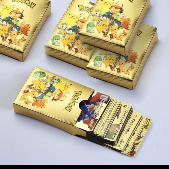 Pokemon Gold Cards V VMAX GX Foil Card - Picture 1 of 6